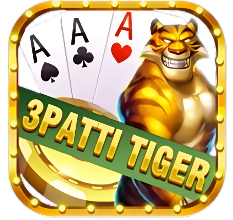 this image is 3 Patti tiger Game Logo